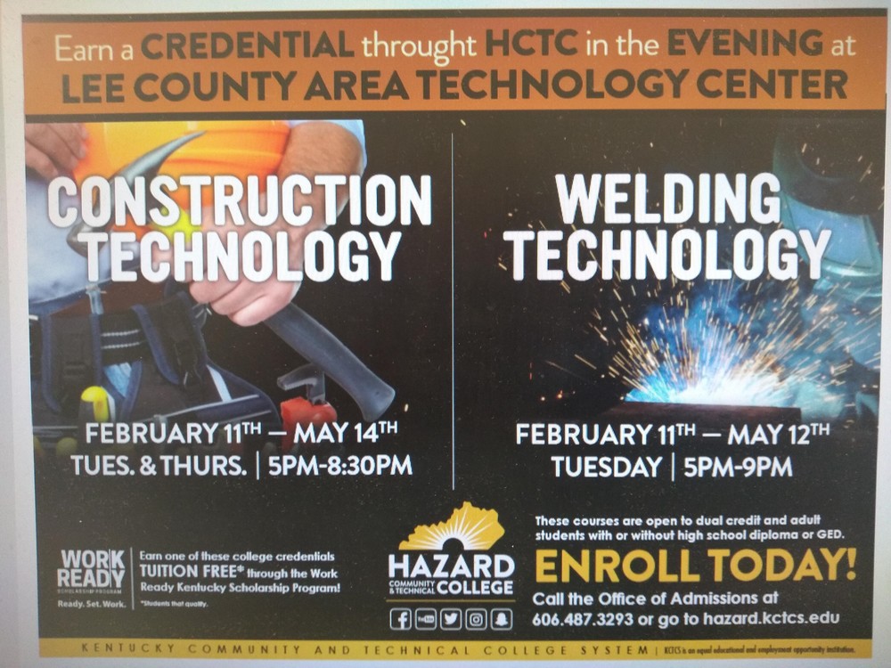 HCTC is offering Skilled trade classes at Lee ATC
